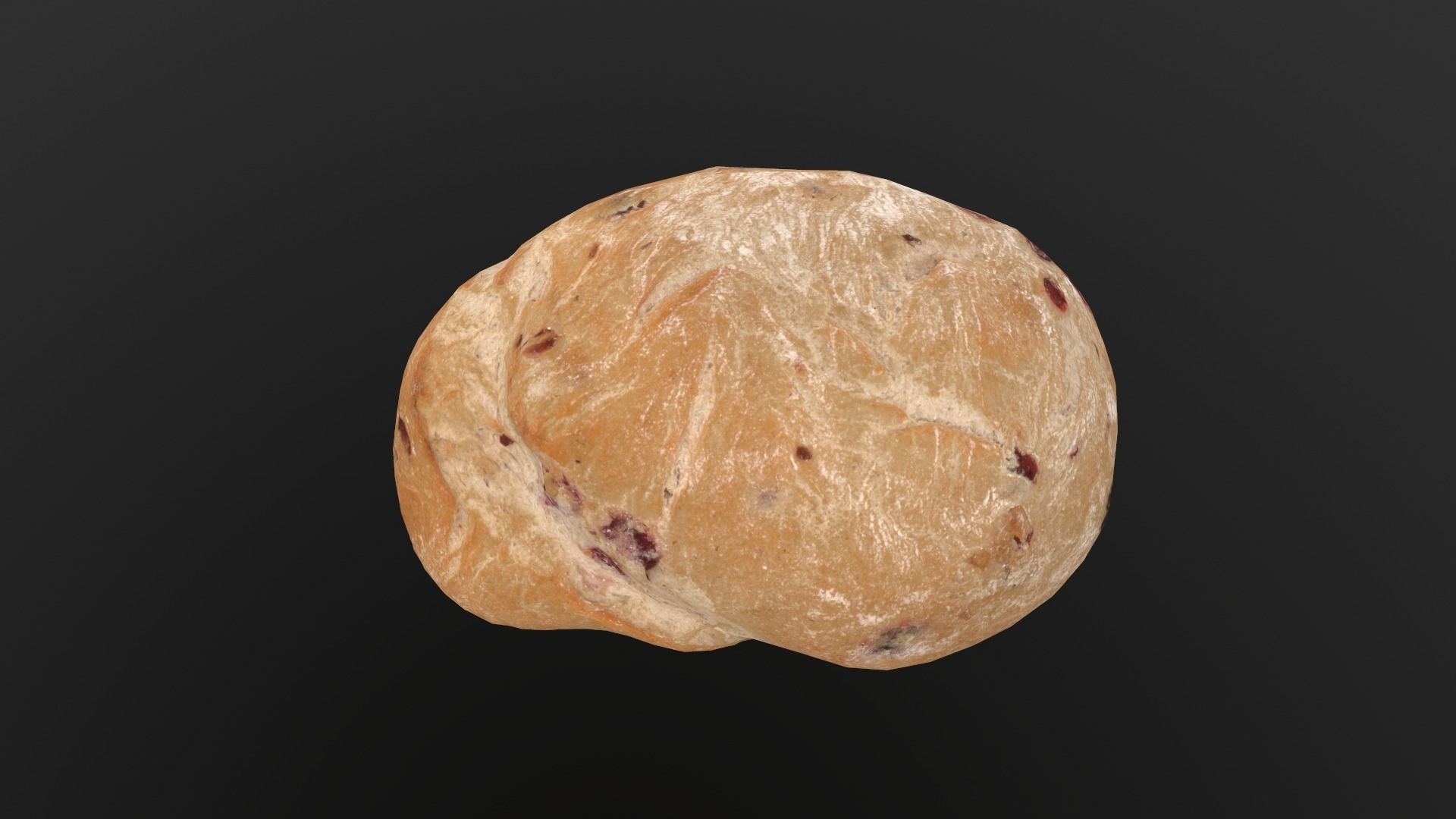 Cranberry Bread AR VR PBR Lowpoly with game ready 3d Model Low-poly 3D model_9