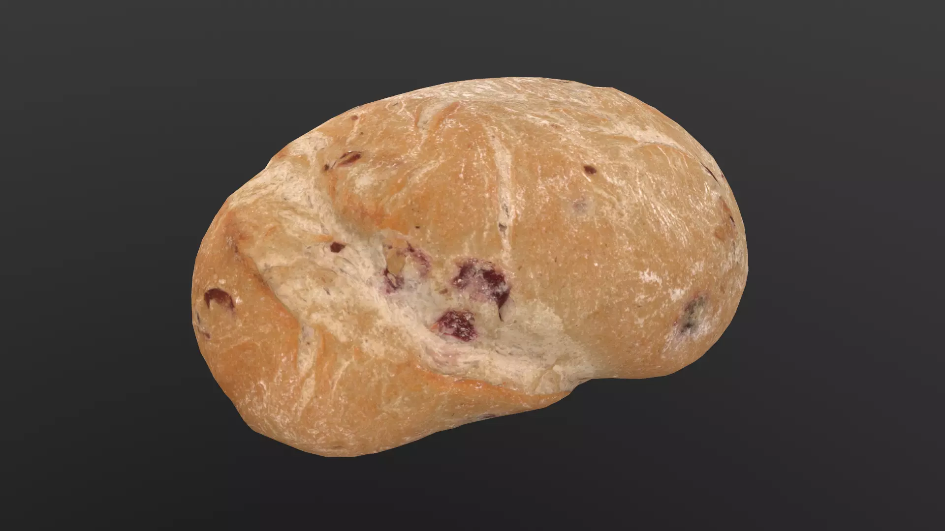 Cranberry Bread AR VR PBR Lowpoly with game ready 3d Model Low-poly 3D model_0
