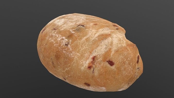 Cranberry Bread AR VR PBR  Lowpoly with game ready 3d Model Low-poly 3D model 7