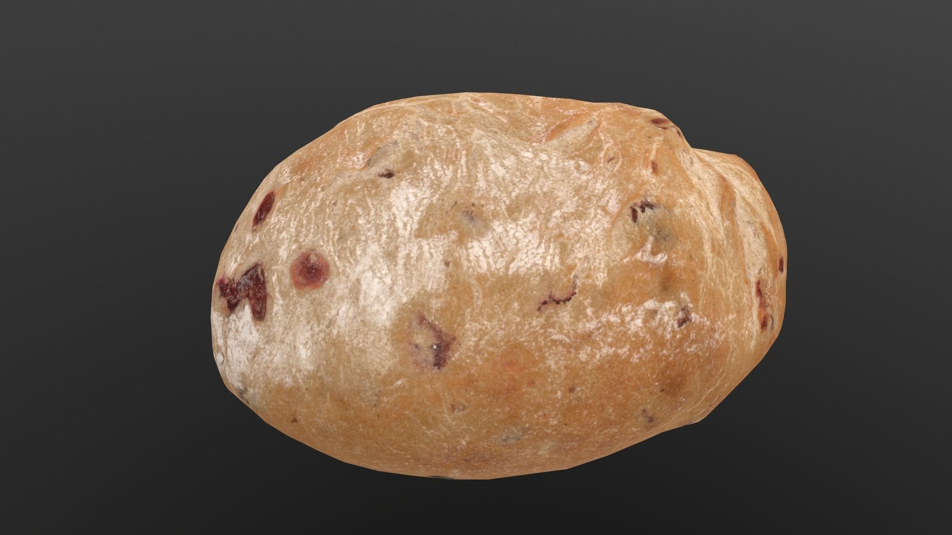 Cranberry Bread AR VR PBR Lowpoly with game ready 3d Model Low-poly 3D model_10