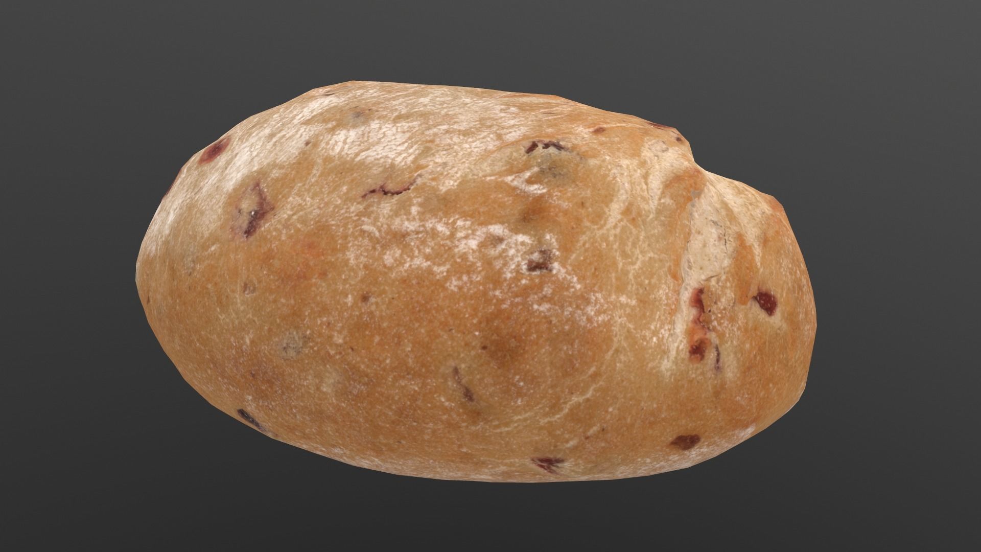 Cranberry Bread AR VR PBR Lowpoly with game ready 3d Model Low-poly 3D model_6