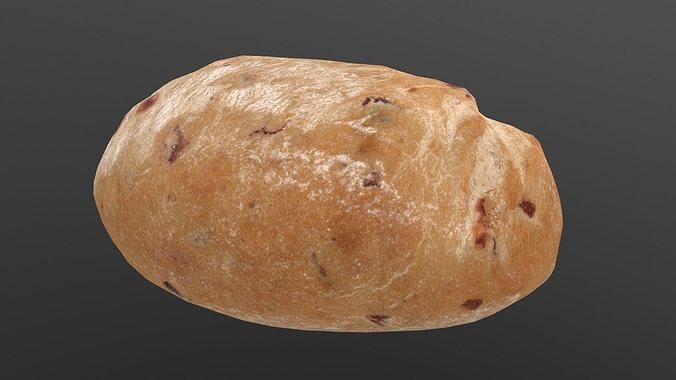 Cranberry Bread AR VR PBR  Lowpoly with game ready 3d Model Low-poly 3D model 6