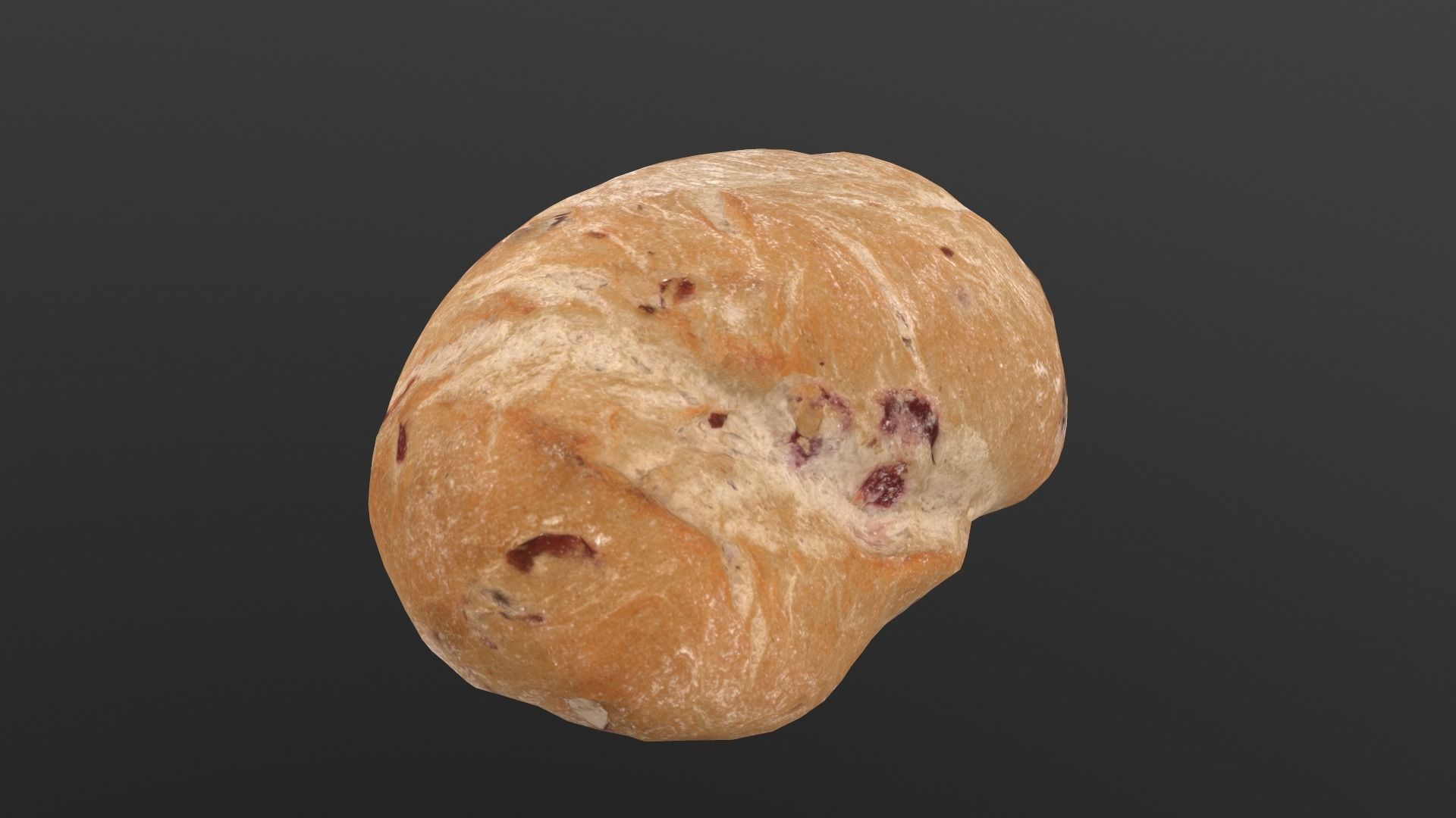 Cranberry Bread AR VR PBR Lowpoly with game ready 3d Model Low-poly 3D model_8