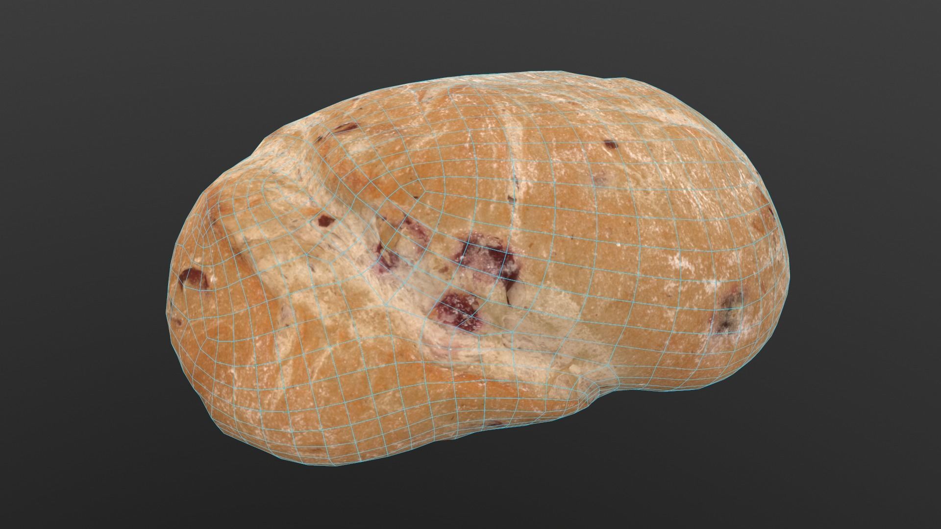 Cranberry Bread AR VR PBR Lowpoly with game ready 3d Model Low-poly 3D model_13