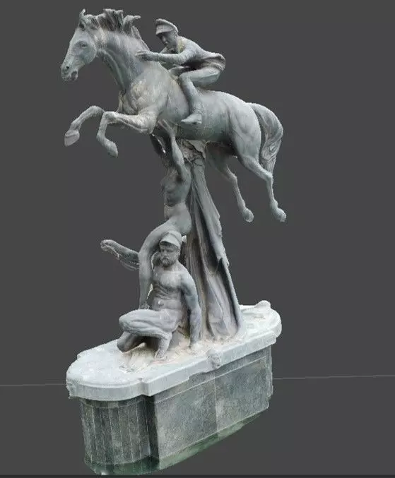 Escultura 3D Capitan  Alberto Larraguibel con su Caballo Huaso  3D print model_0