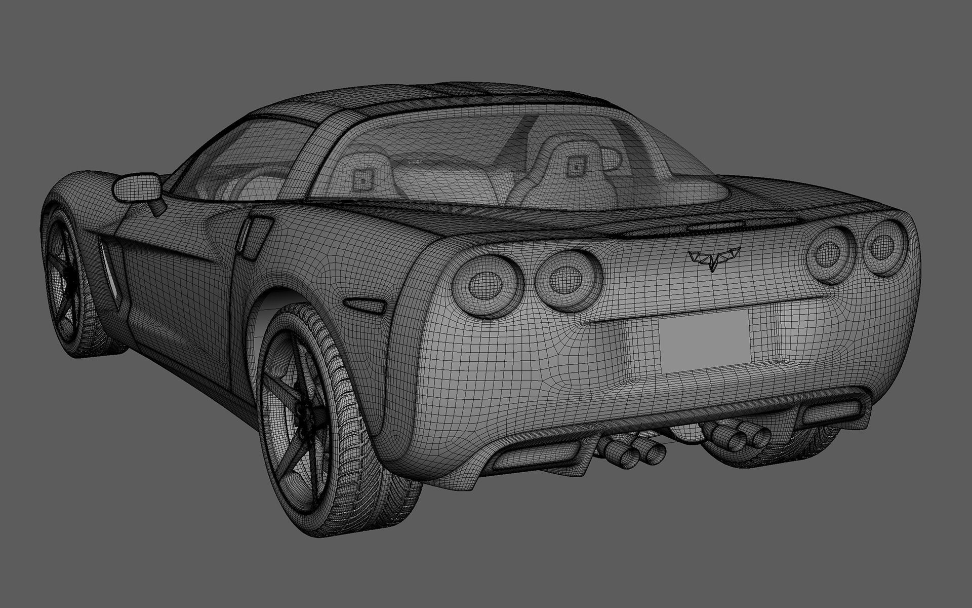 2005 Chevrolet Corvette C6 3D model_9