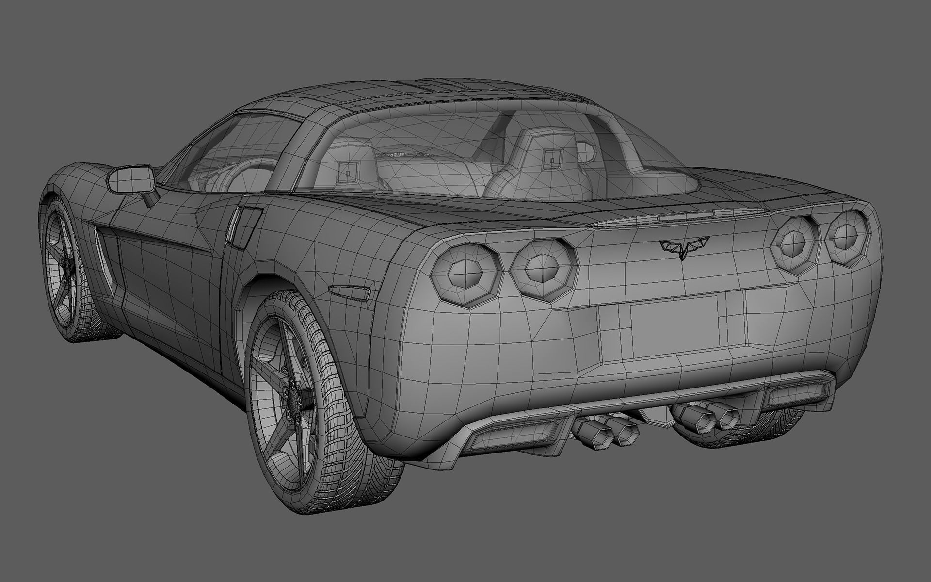 2005 Chevrolet Corvette C6 3D model_8