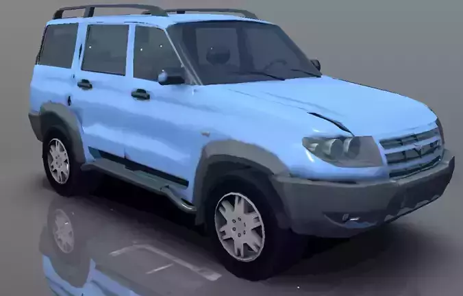 Toyota Land Cruiser Prado Silver 2018 3D model Games Ready Asset Low-poly 3D model