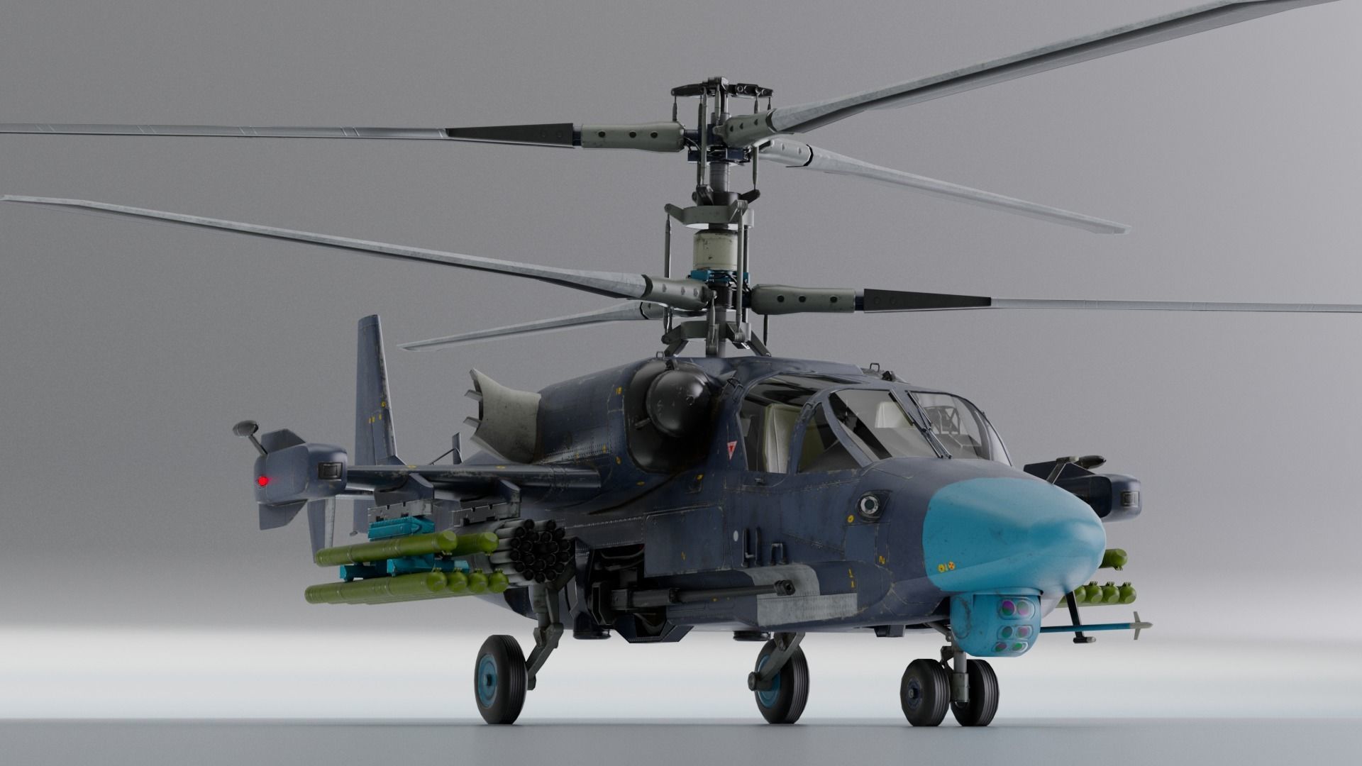 Russian Ka 52 attack helicopter  3D model_0