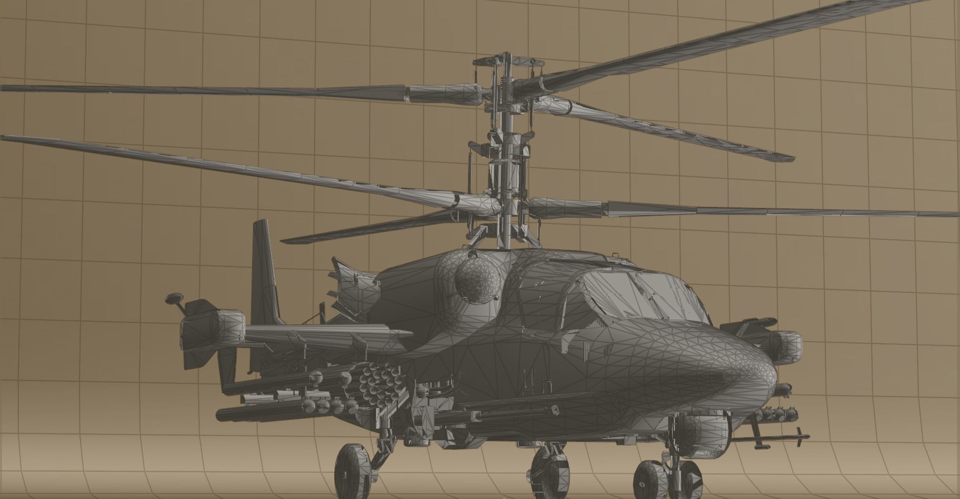 Russian Ka 52 attack helicopter  3D model_4