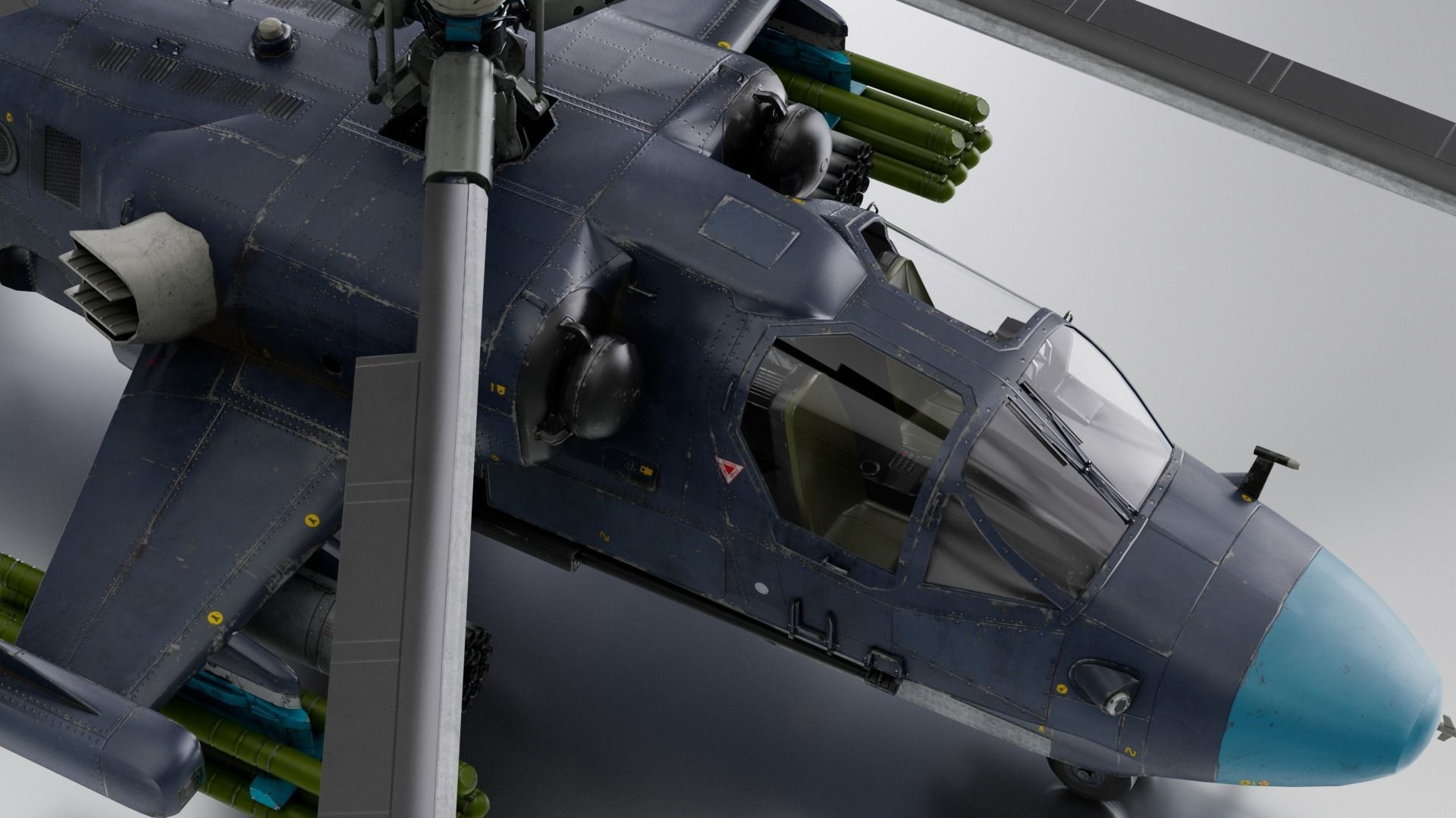 Russian Ka 52 attack helicopter  3D model_1