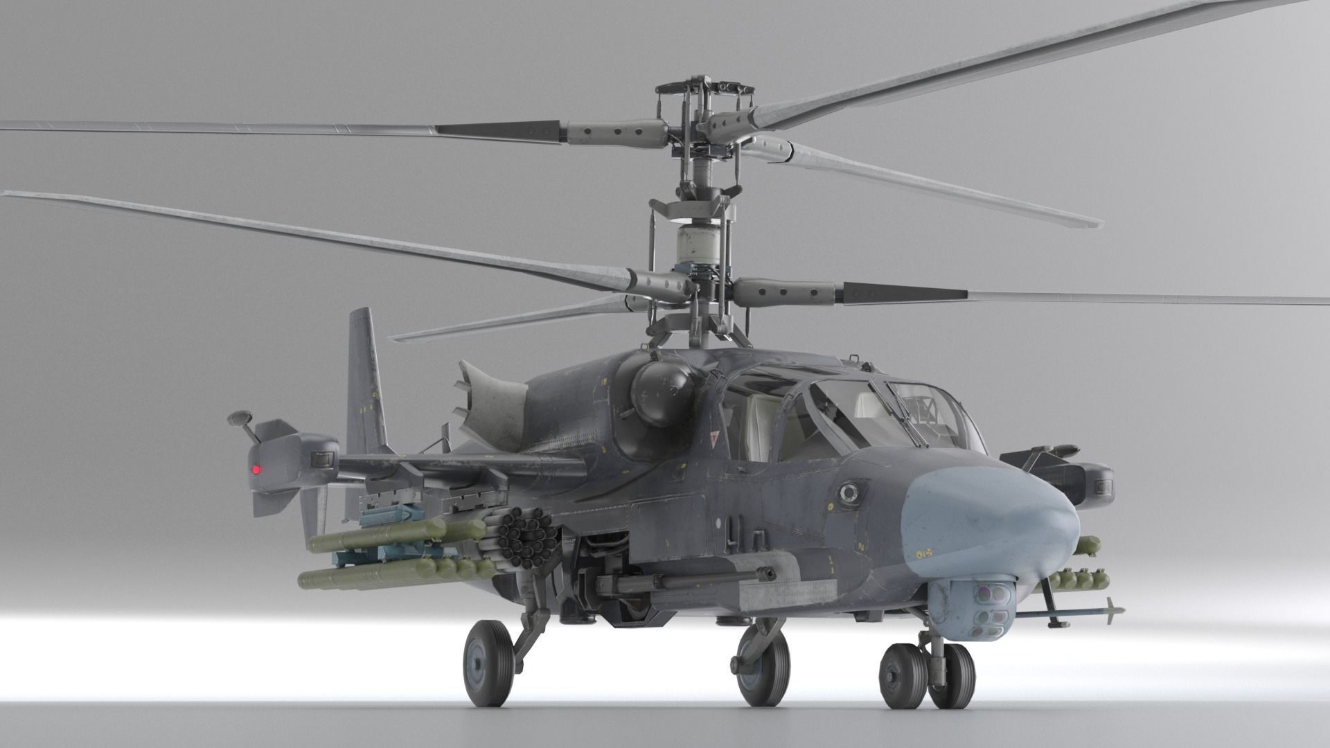 Russian Ka 52 attack helicopter  3D model_3