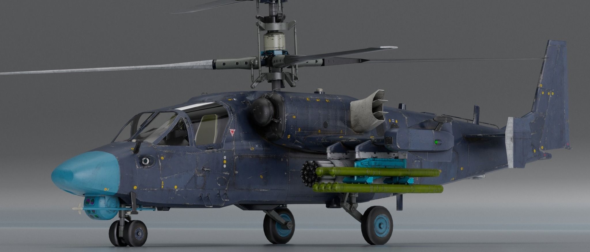 Russian Ka 52 attack helicopter  3D model_2