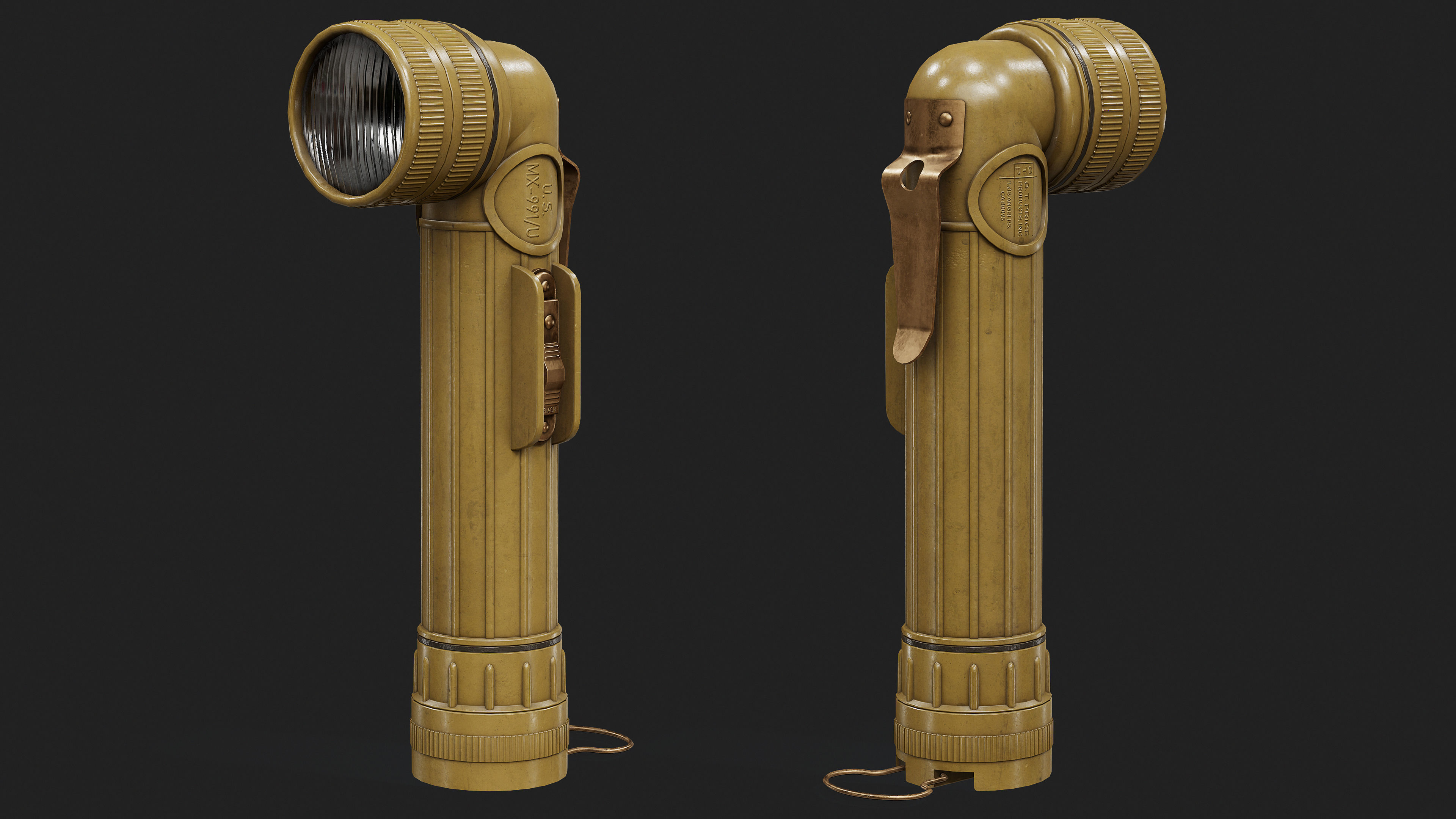 FlashLight 2 Low-poly 3D model_3