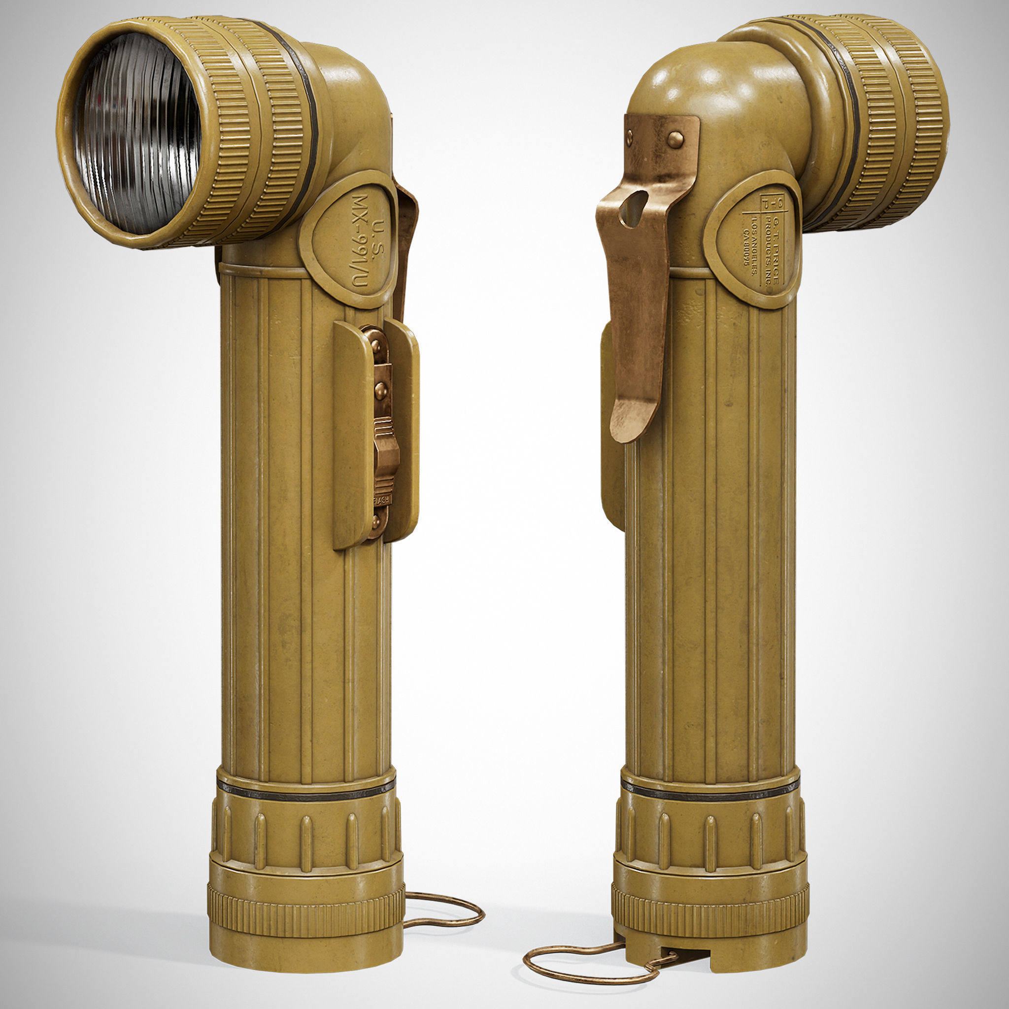 FlashLight 2 Low-poly 3D model_2