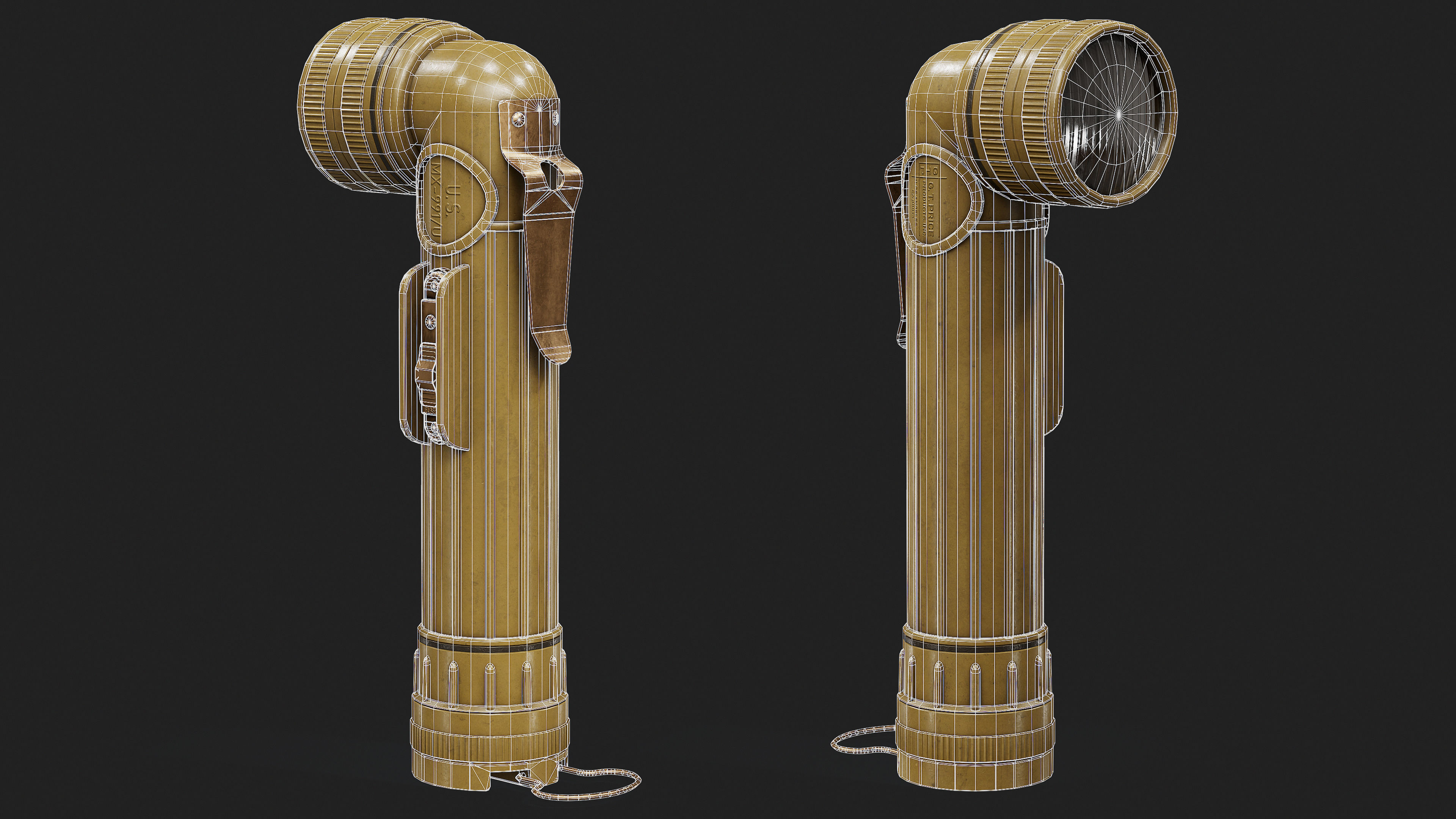 FlashLight 2 Low-poly 3D model_6