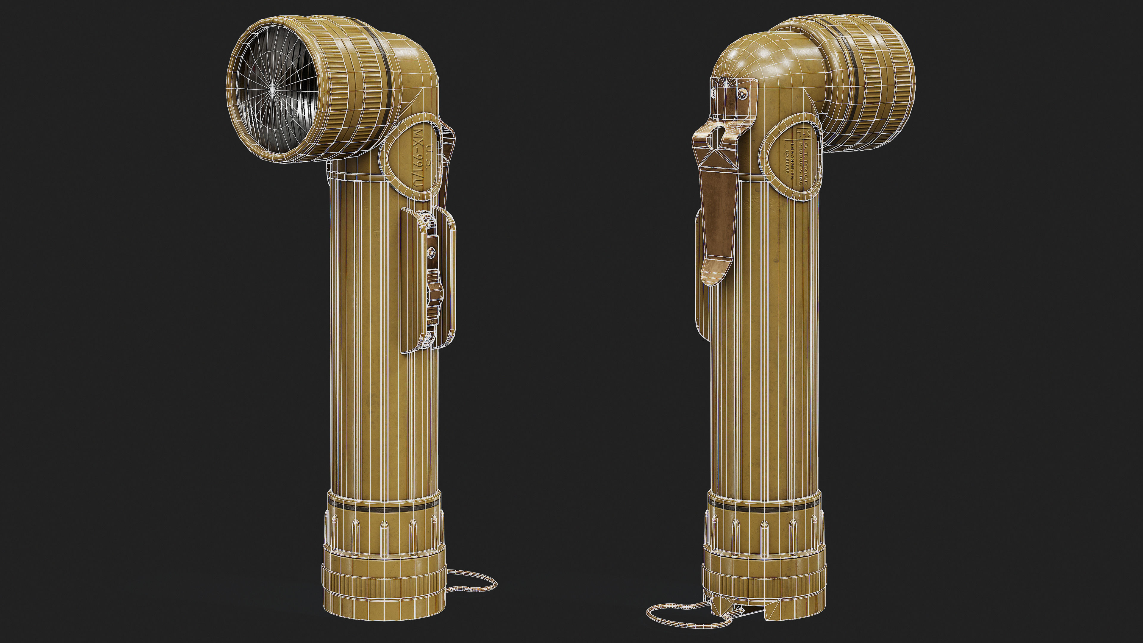 FlashLight 2 Low-poly 3D model_4