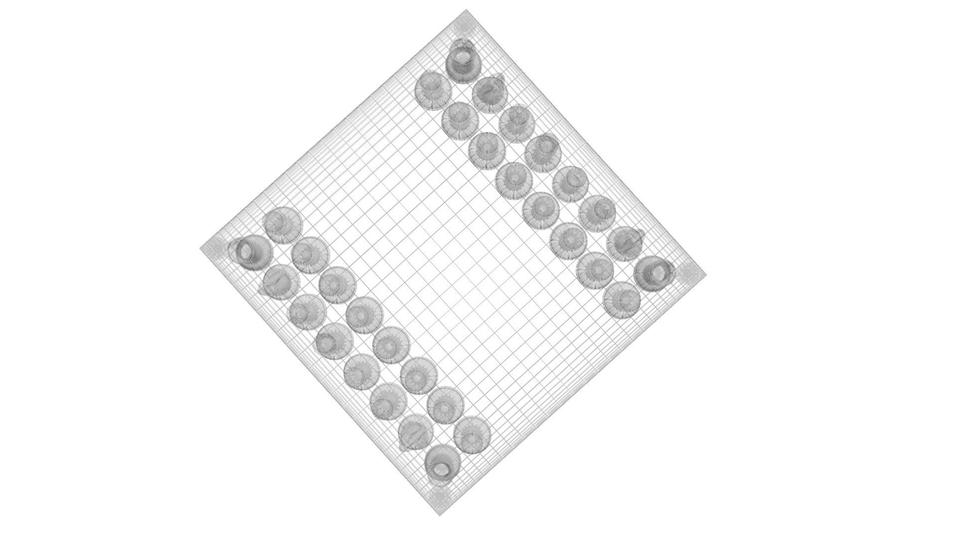 Glass Chess Figures On Glass Chess Board 3D model_19