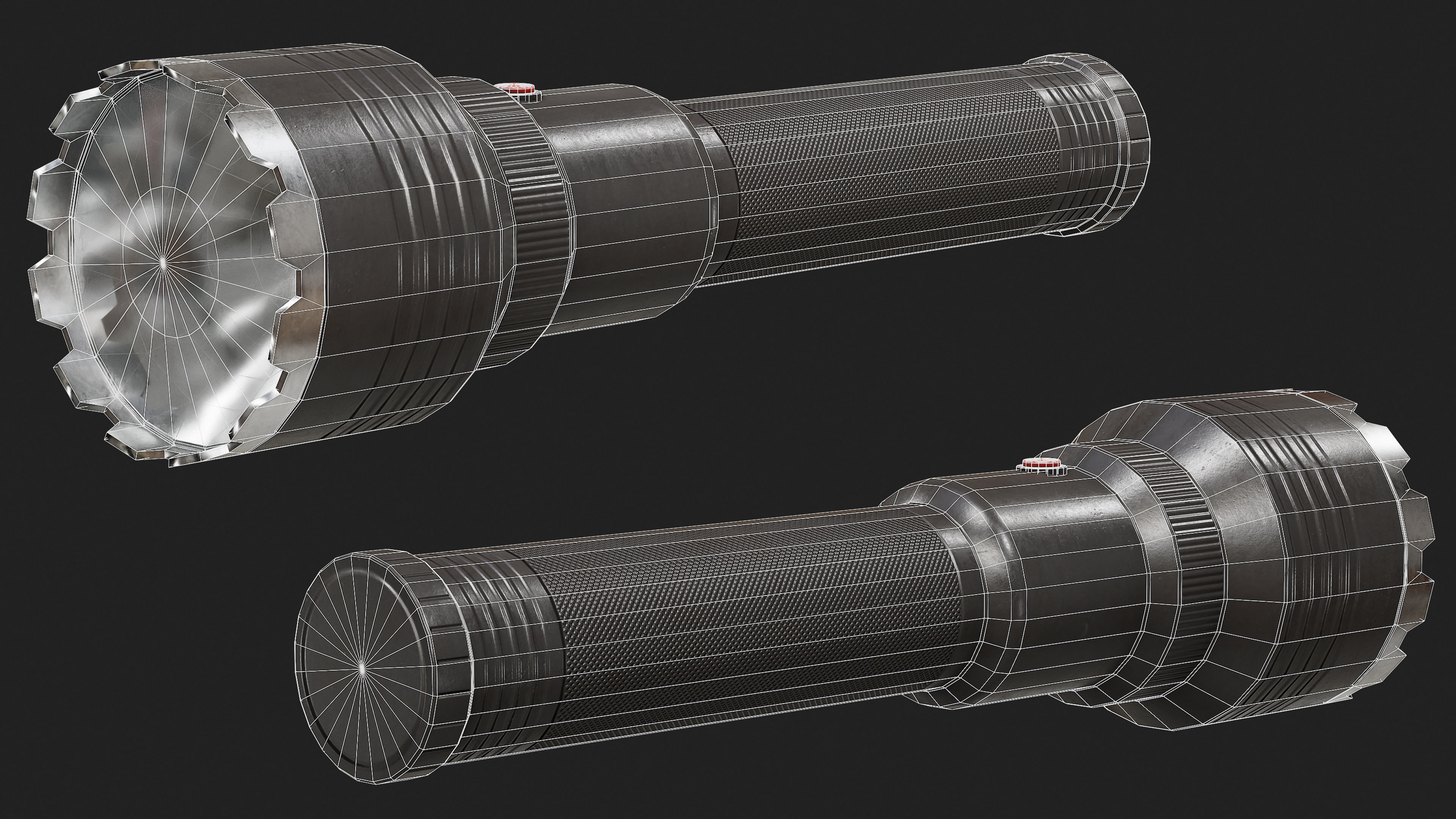 FlashLight 3 Low-poly 3D model_4