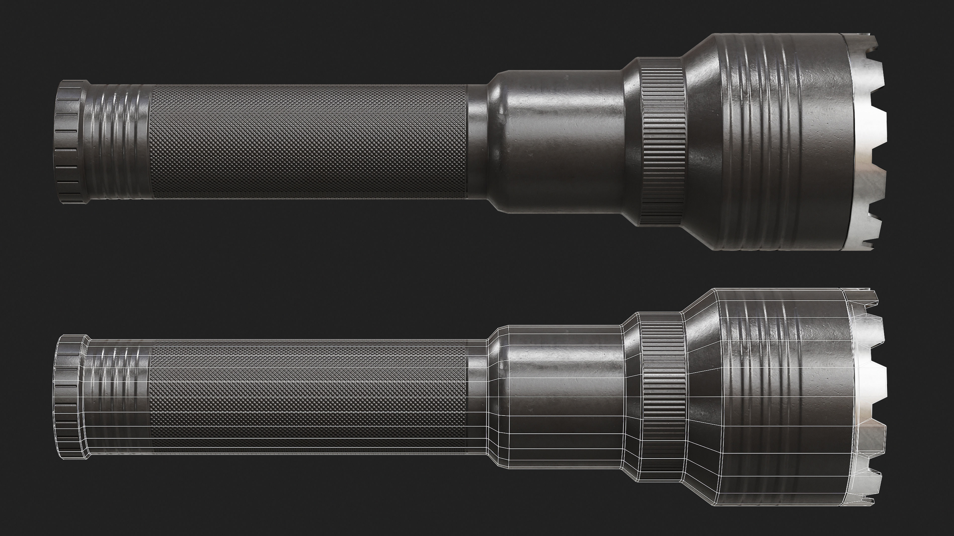 FlashLight 3 Low-poly 3D model_8