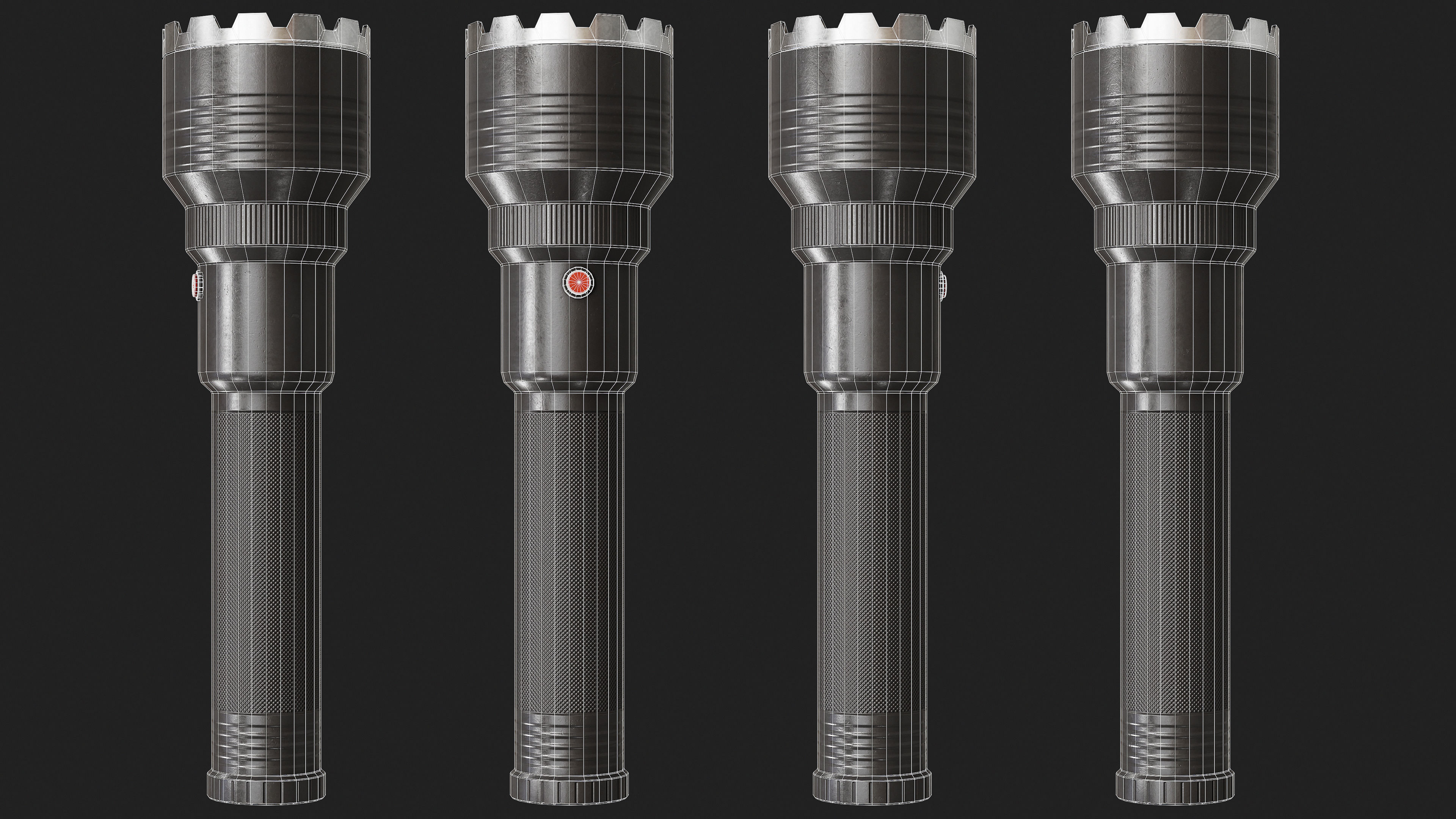 FlashLight 3 Low-poly 3D model_10