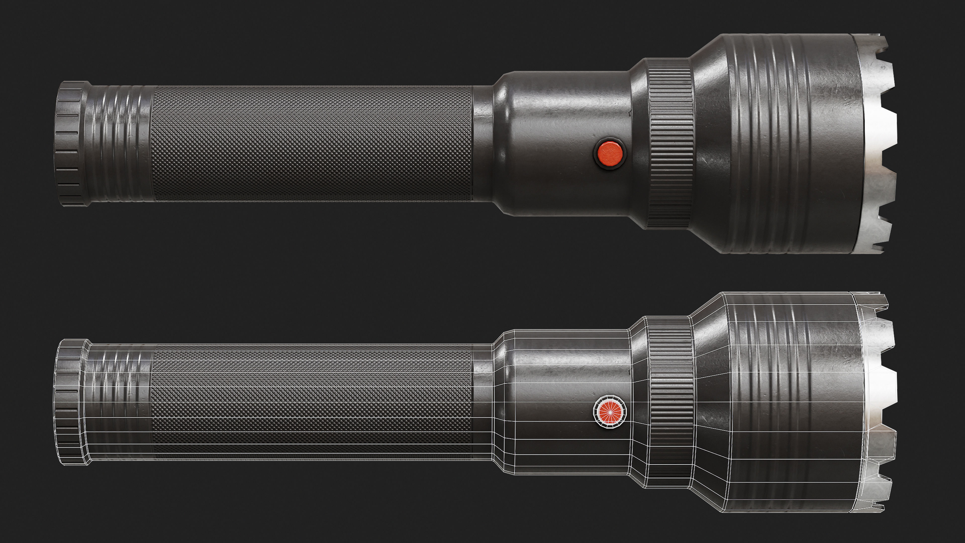 FlashLight 3 Low-poly 3D model_6