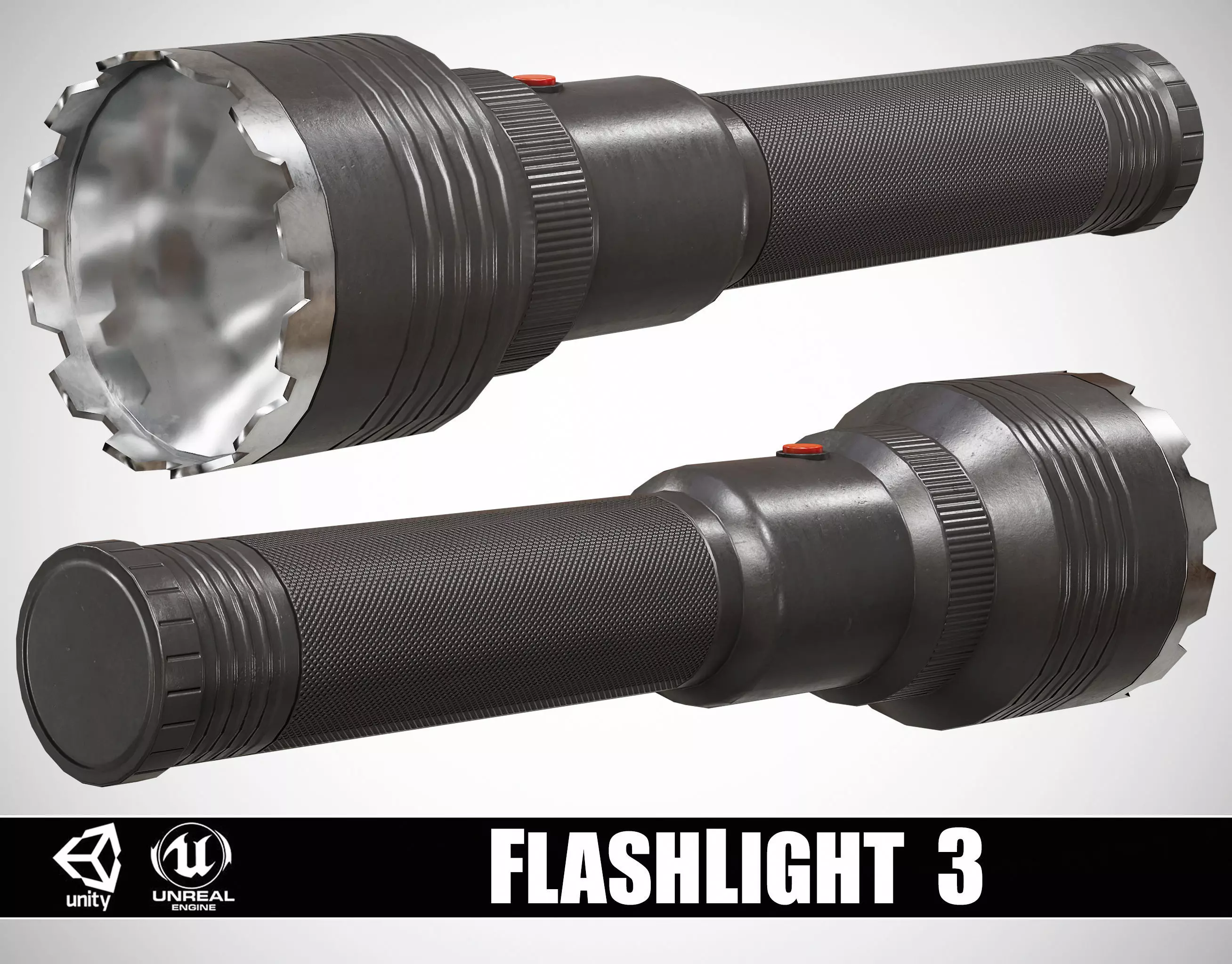 FlashLight 3 Low-poly 3D model_0