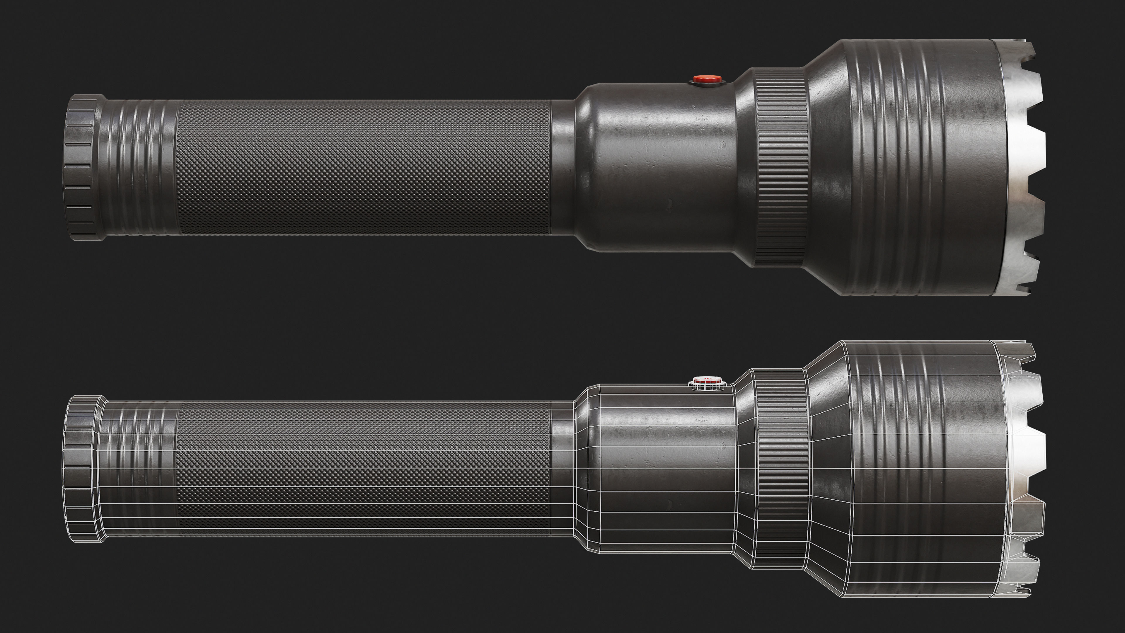 FlashLight 3 Low-poly 3D model_5