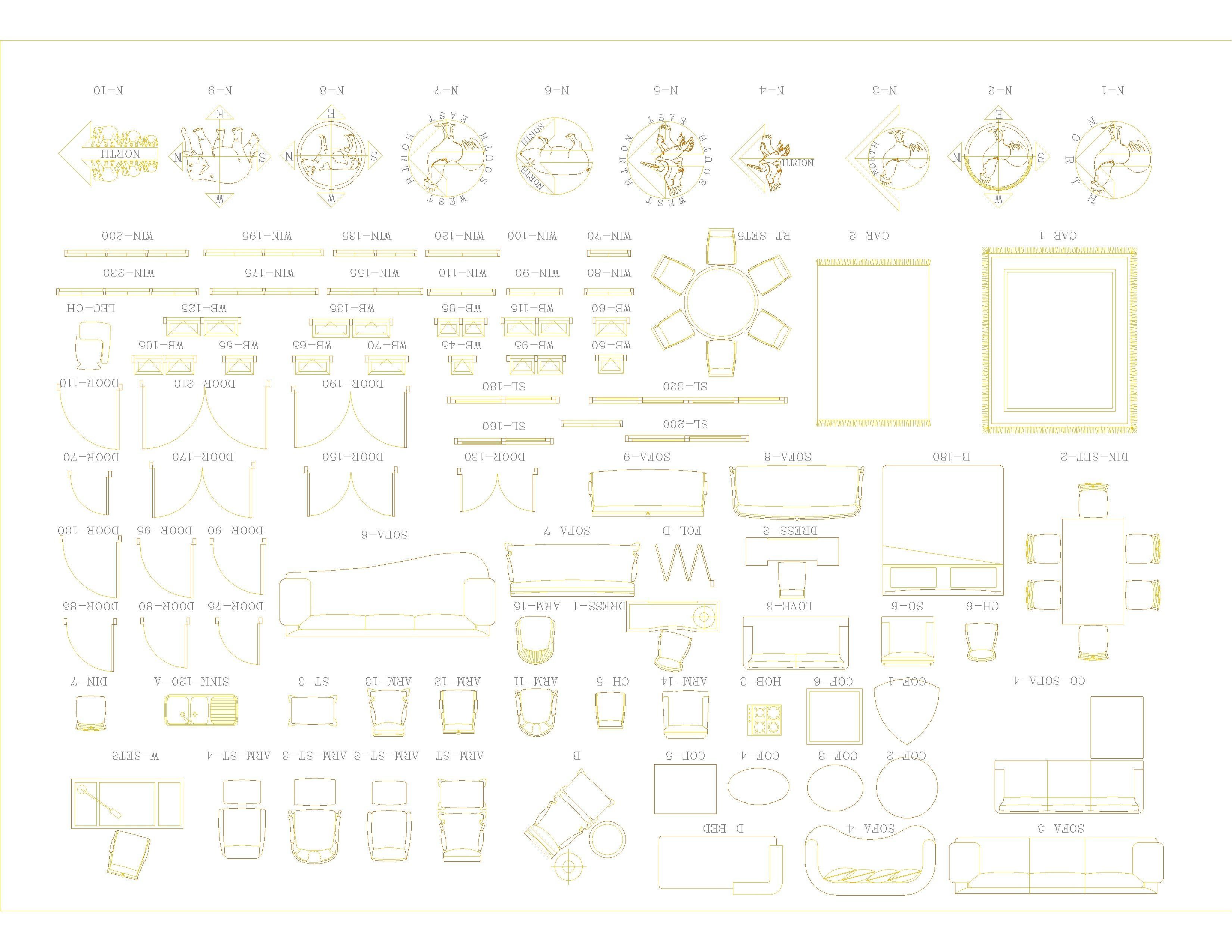 AUTOCAD BLOCK 230 BLOCK 3D model_2
