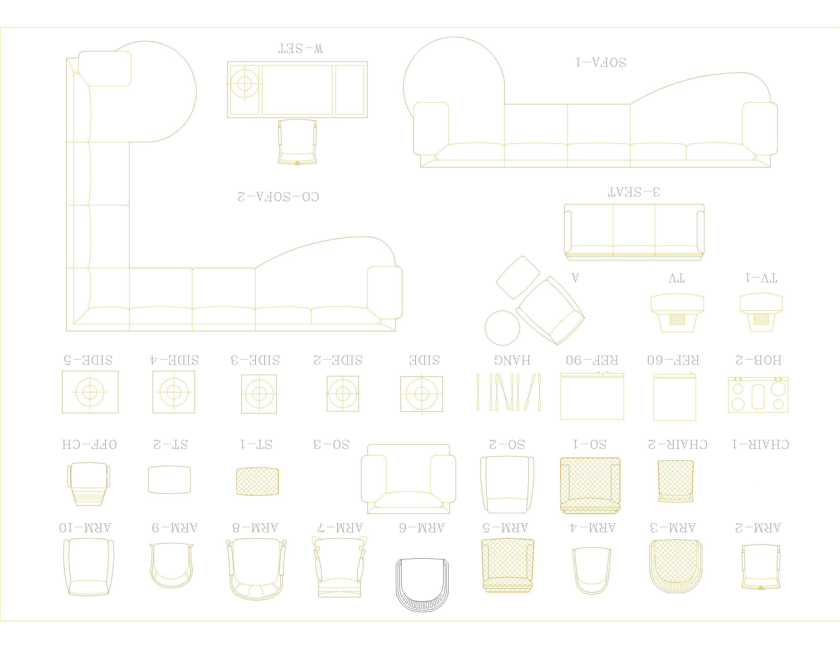 AUTOCAD BLOCK 230 BLOCK 3D model_1