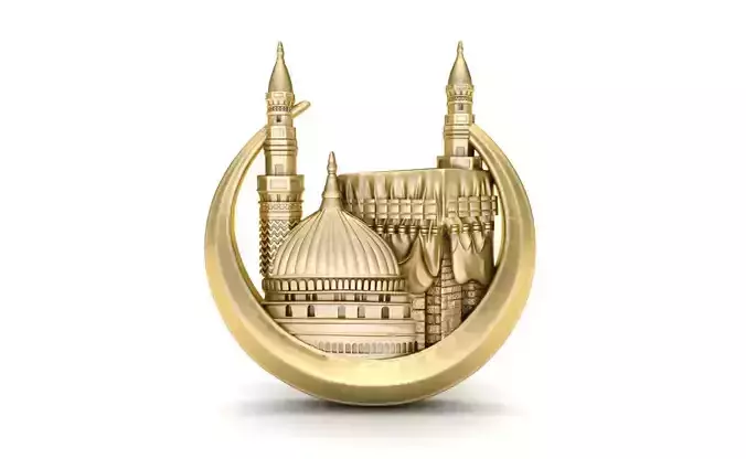 Makka Madina - Gold Pendant 3D print model