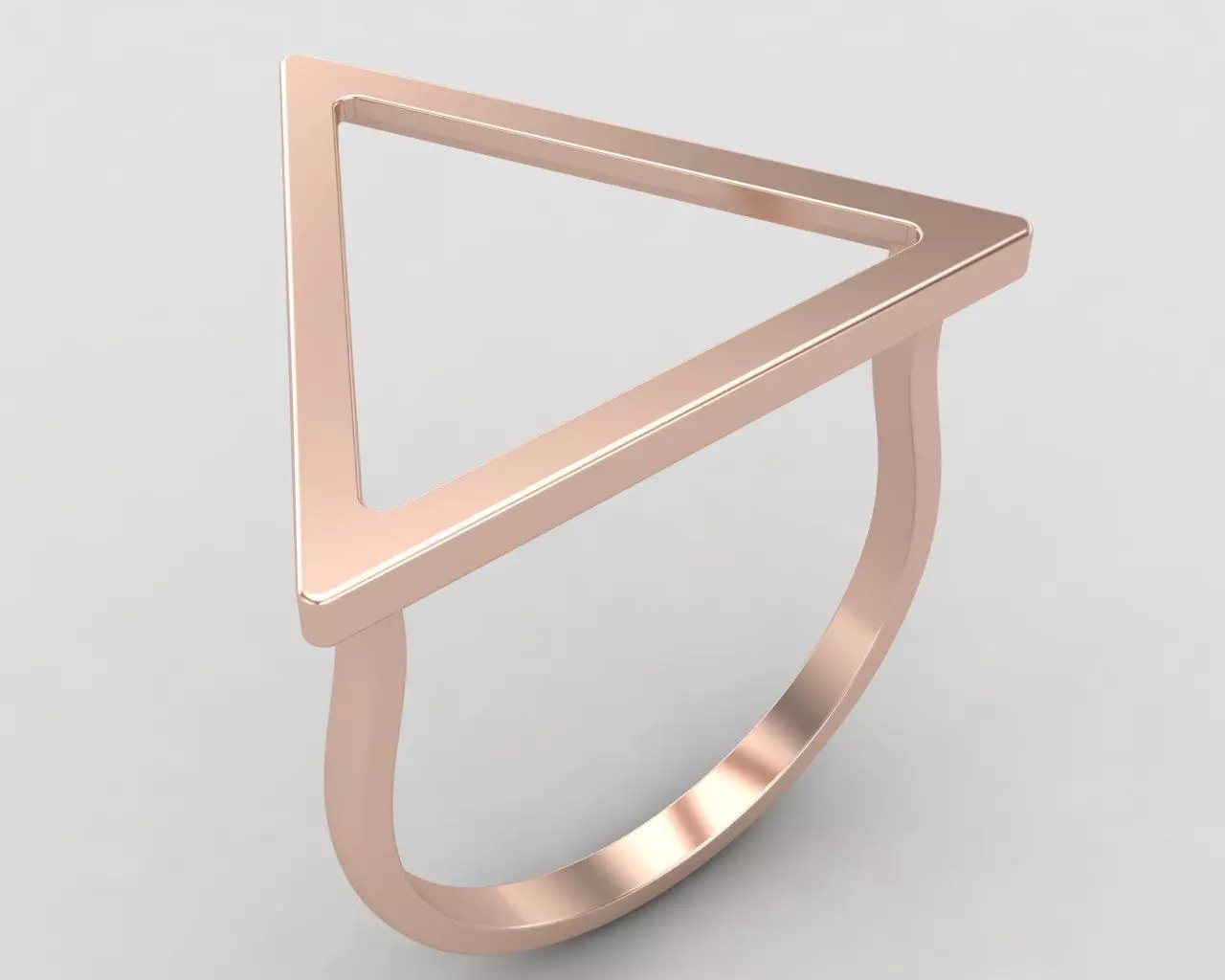 lightweight triangle minimal ring 112-MW 3D print model
