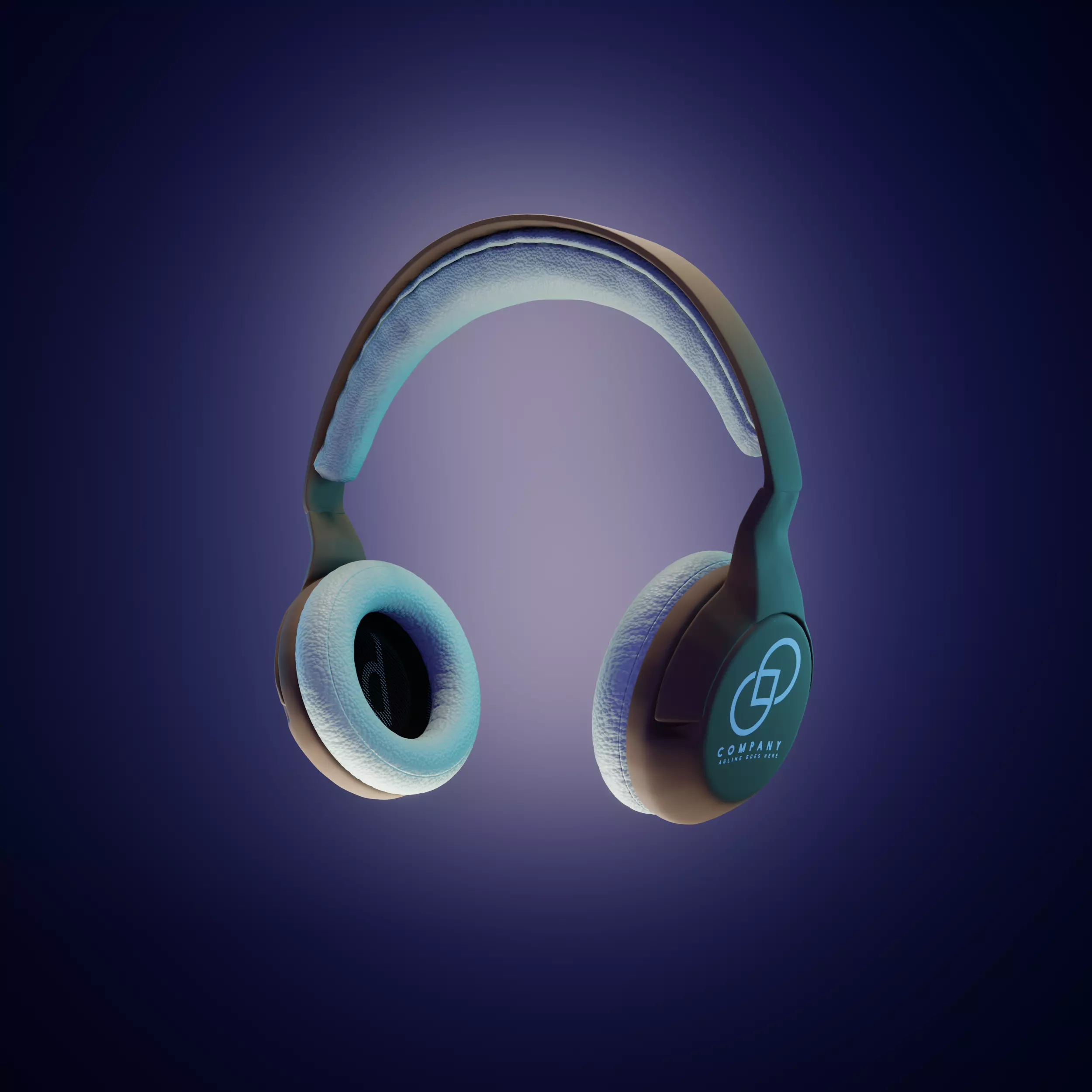 Headphones 3D model Low-poly 3D model_0