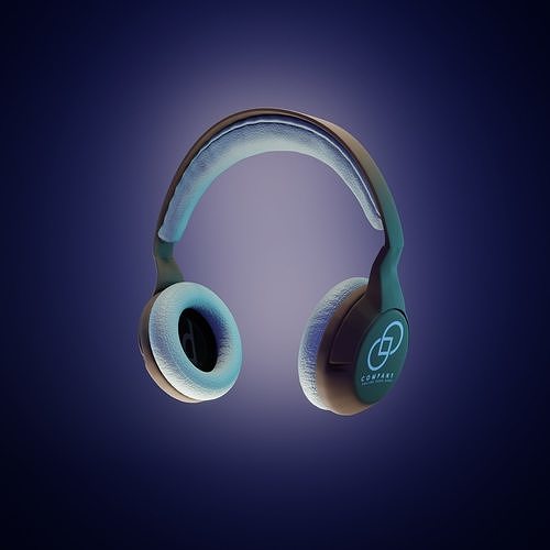 Headphones 3D model Low-poly 3D model
