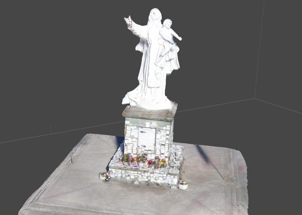 Escultura 3D Virgen Maria ubicado en cerro la virgen Chile 3D print model_3