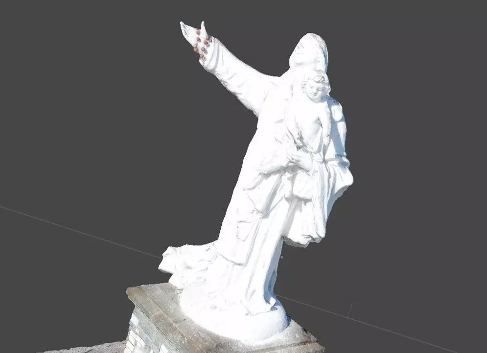 Escultura 3D Virgen Maria ubicado en cerro la virgen Chile 3D print model_0