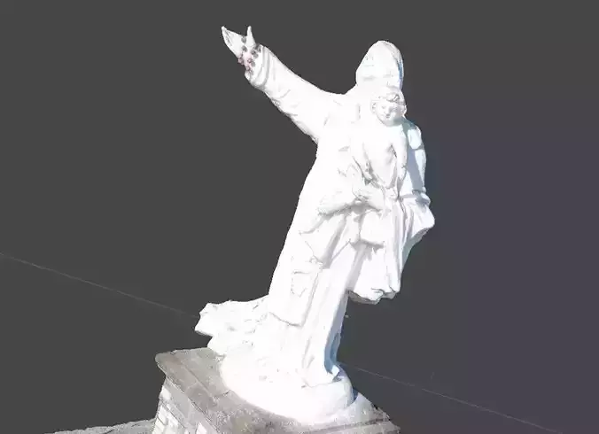Escultura 3D Virgen Maria ubicado en cerro la virgen Chile
