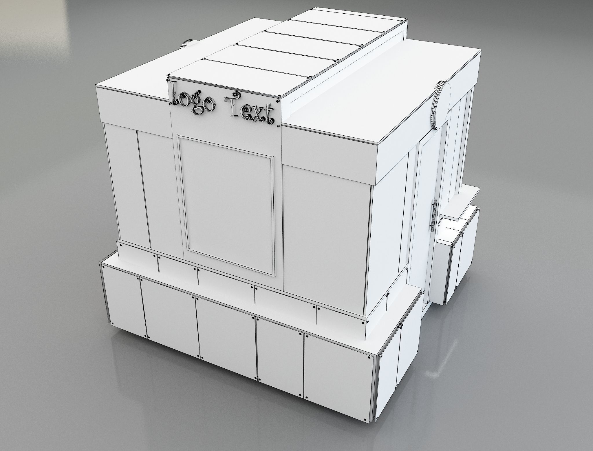 Booth Exhibition Stand a129 3D model_9