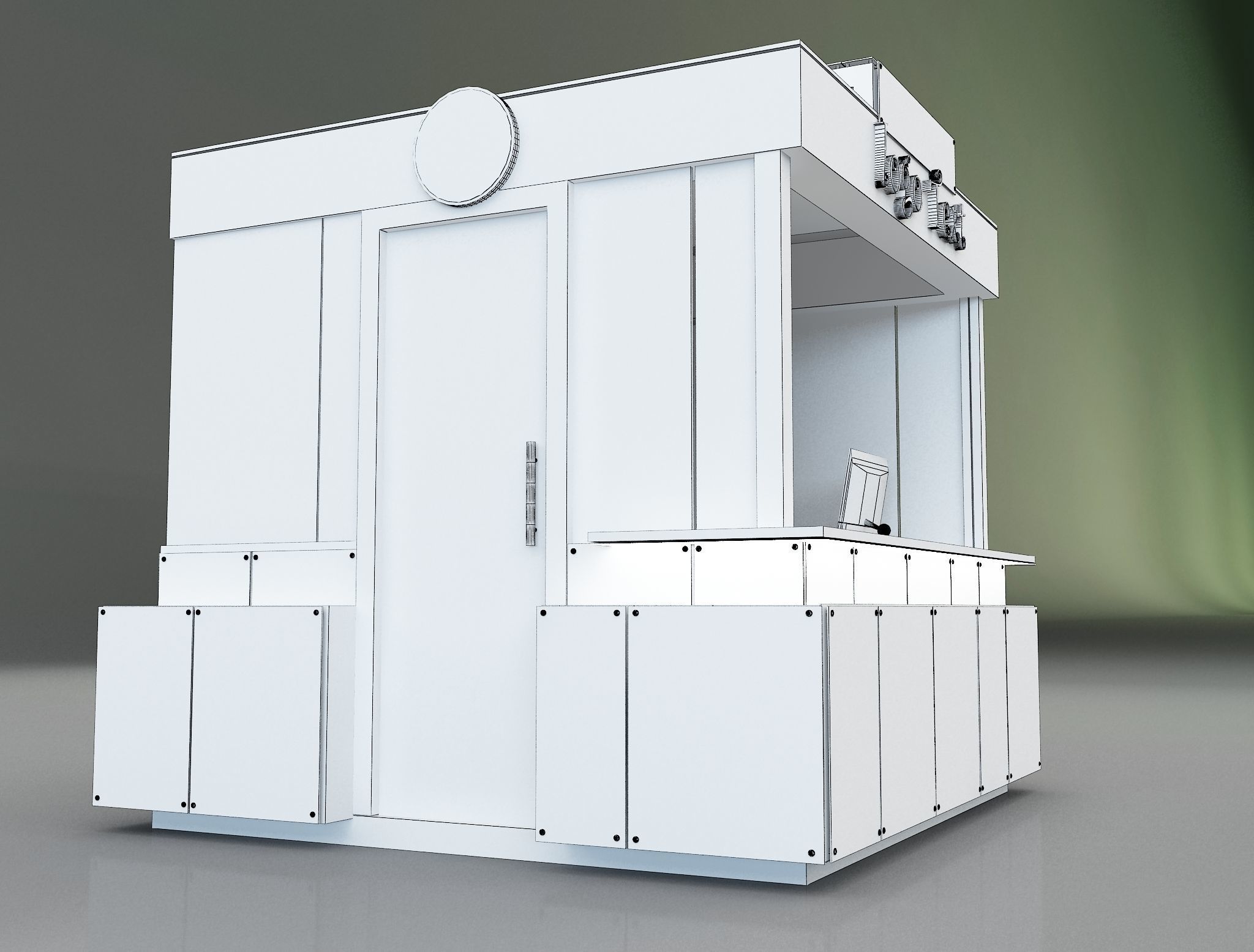 Booth Exhibition Stand a129 3D model_3