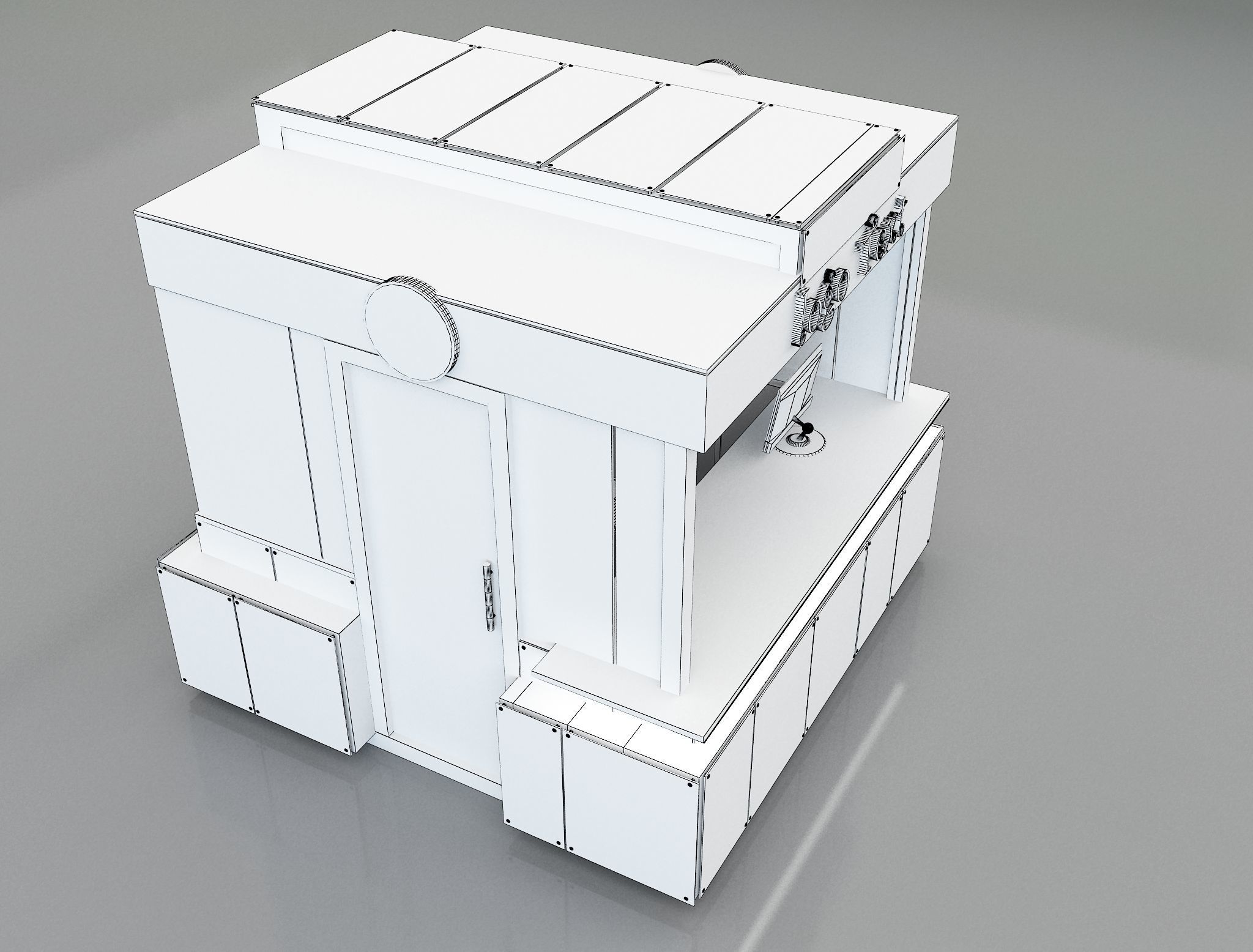 Booth Exhibition Stand a129 3D model_11