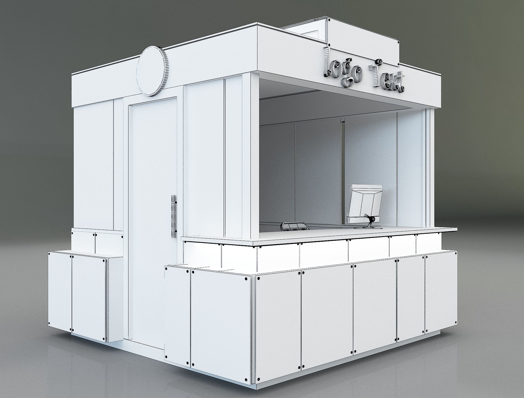 Booth Exhibition Stand a129 3D model_1