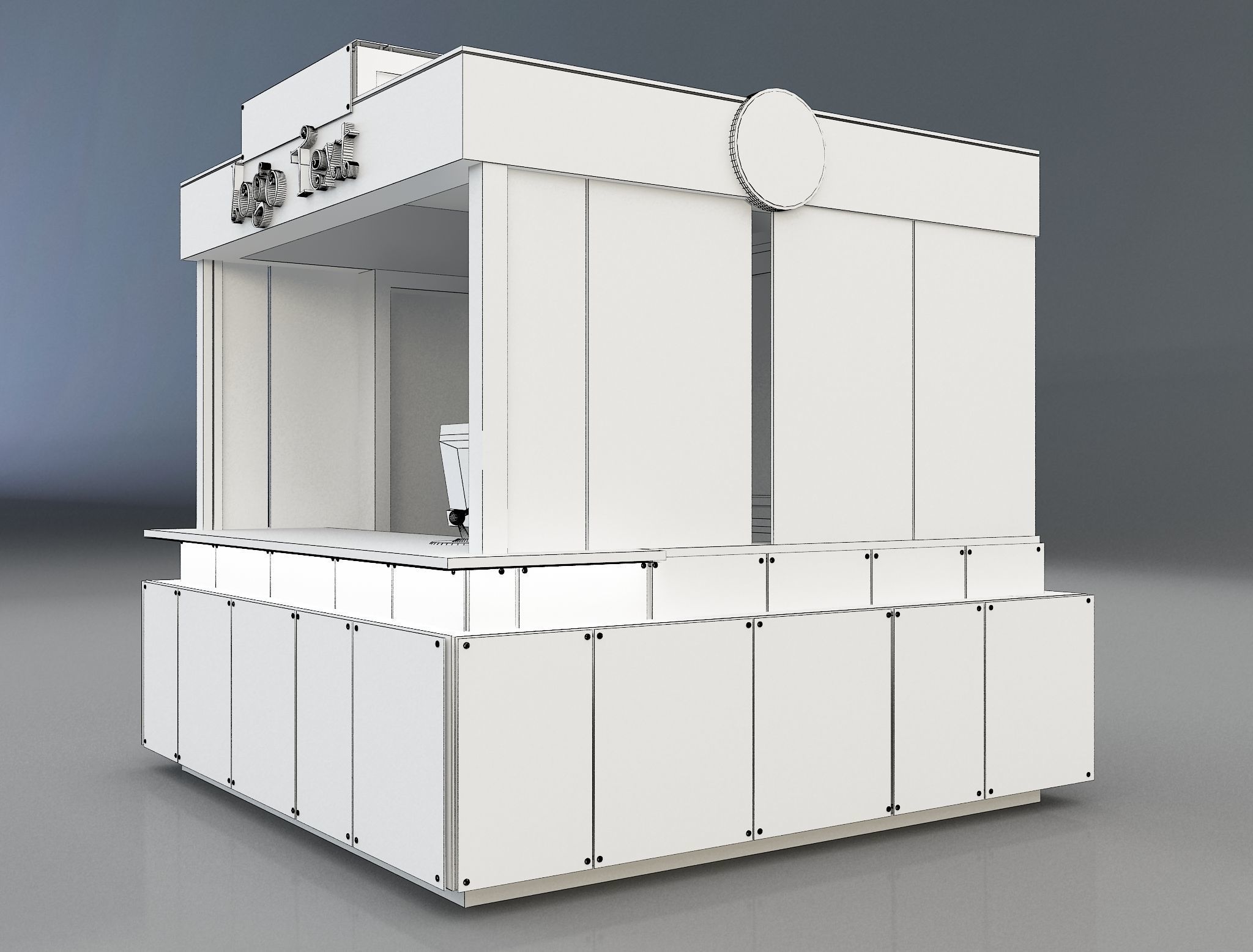 Booth Exhibition Stand a129 3D model_5