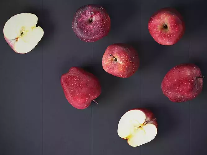 Apples red delicious  3D model 5