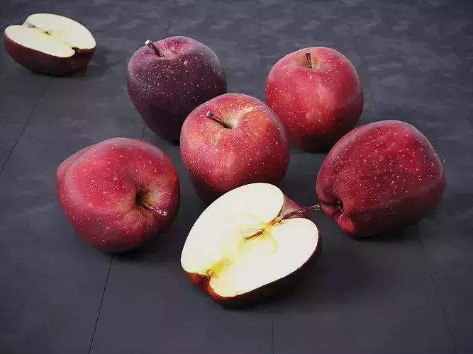 Apples red delicious  3D model 2