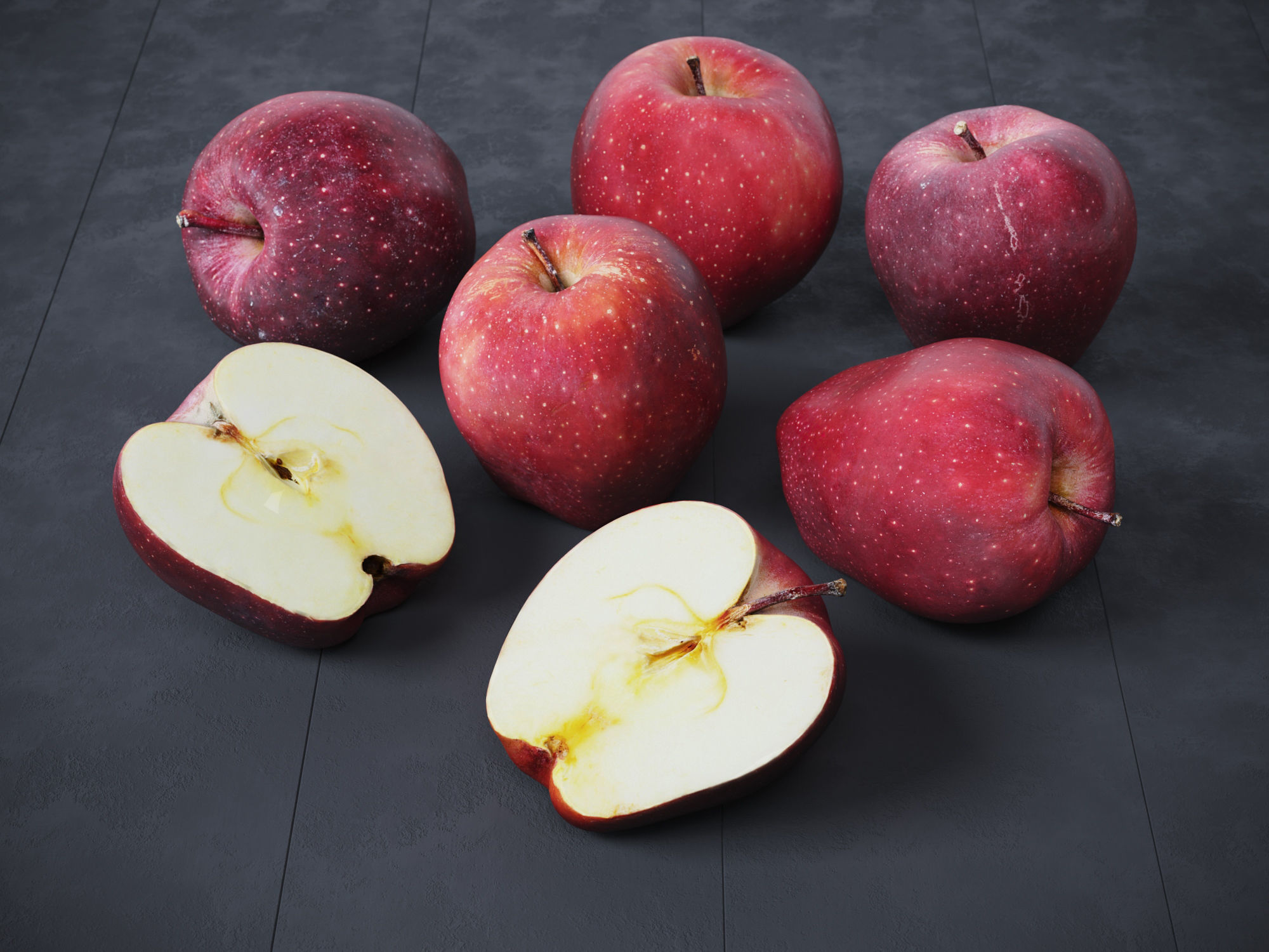 Apples red delicious  3D model_3