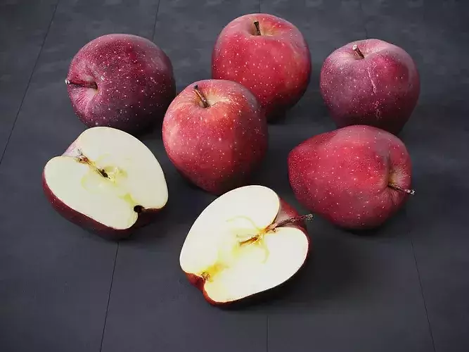 Apples red delicious  3D model 4