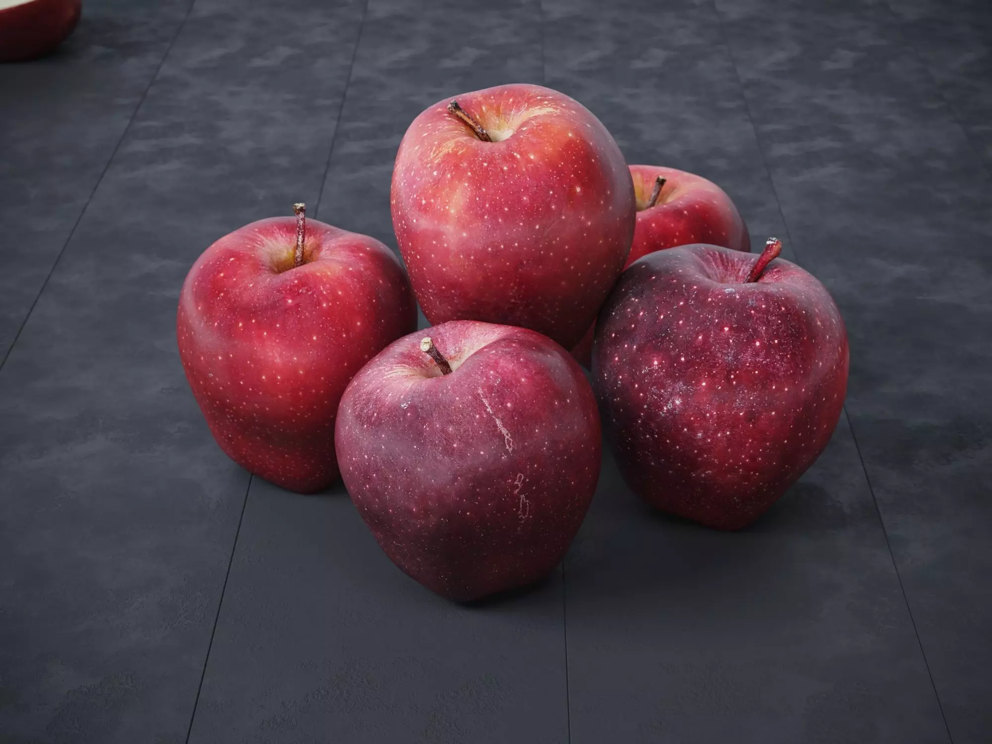 Apples red delicious  3D model_0