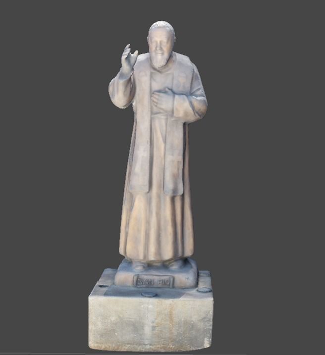 Escultura 3D Padre Pio Ubicado en Chile Region del Maule 3D print model_2