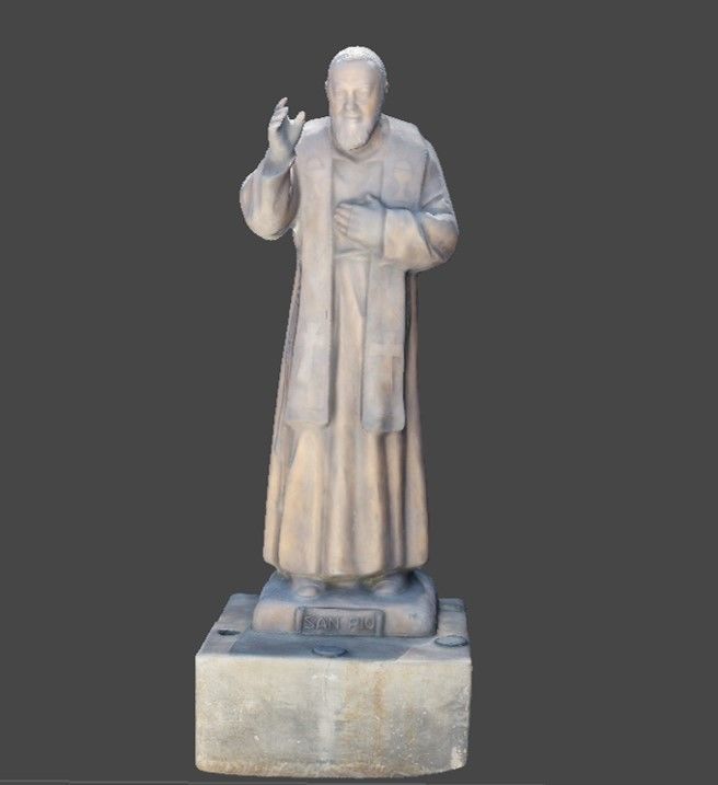 Escultura 3D Padre Pio Ubicado en Chile Region del Maule 3D print model_1