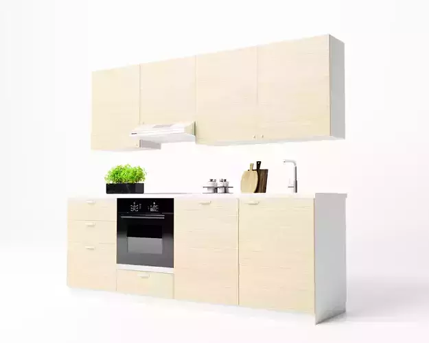  white and wood kitchen